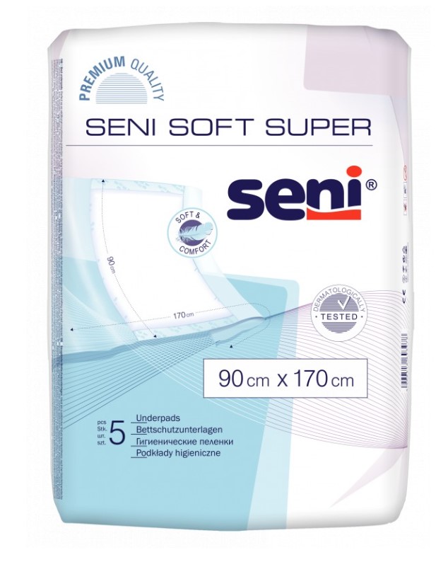 Простирадло захисне нестерильне 90х170 5шт Seni Soft Super